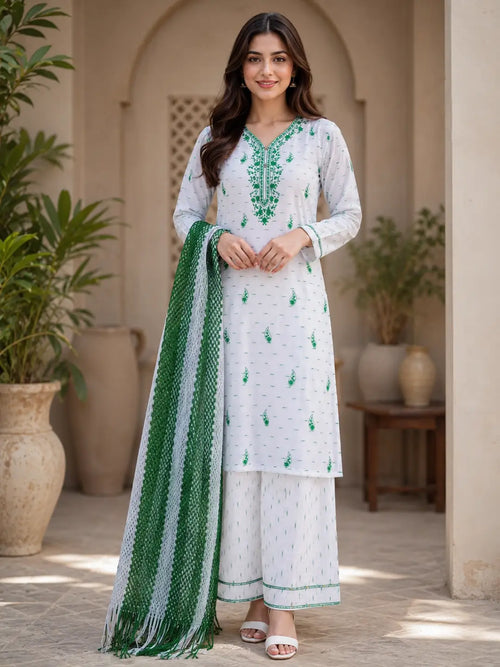 14 Aug 3 Pcs Women’s Stiched Fancy Suite