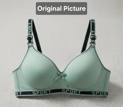 Green Silk Sports Bra A Cup Lightweight Support