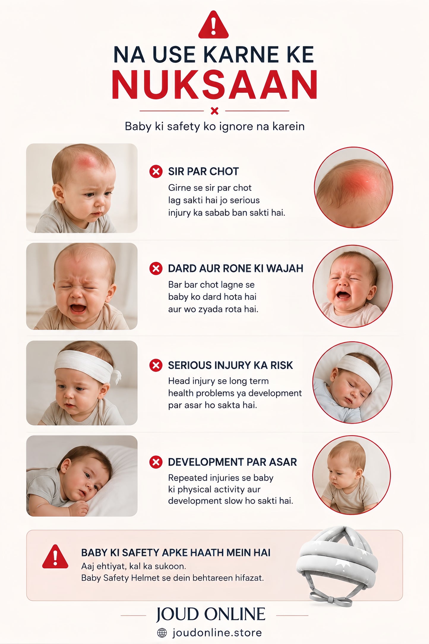 Baby Safety Bumper Helmet – Soft Head Protection for Crawling & Walking Babies