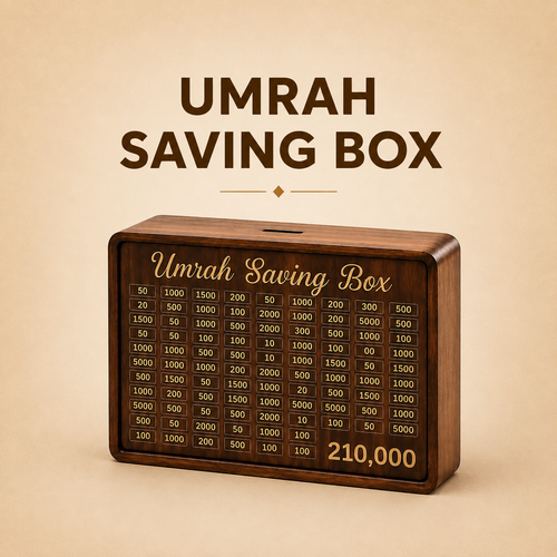 Premium Wooden Umrah Saving Box