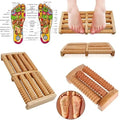 Wooden Sticks Roller Foot Massager Durable Natural Wood Design For Relaxation Stress Relief And Improved Blood Circulation